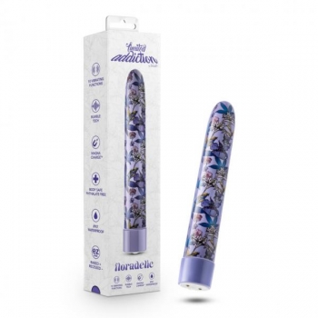 Limited Addiction Floradelic 7 In Rechargeable Vibe - Purple