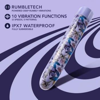 Limited Addiction Floradelic 7 In Rechargeable Vibe - Purple