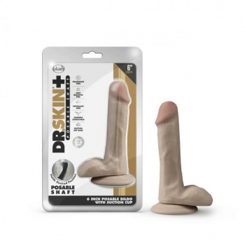 Dr. Skin Plus 6in Poseable Dildo Vanilla