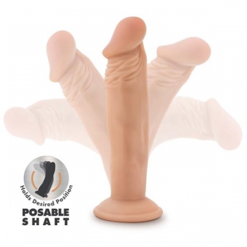 Dr. Skin Plus 6in Poseable Dildo Vanilla