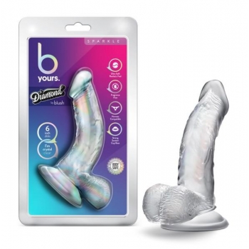 B Yours Diamond Sparkle Clear Dildo