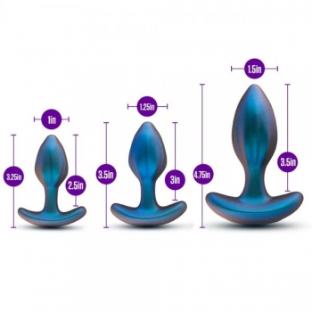 Anal Adventures Matrix Cosmos Plug Kit - Lunar Blue