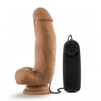 MMA Fighter Vibrating 7 Inches Realistic Cock Mocha