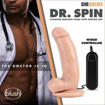 Dr. Skin Dr. Spin Gyrating Realistic Dildo - Vanilla