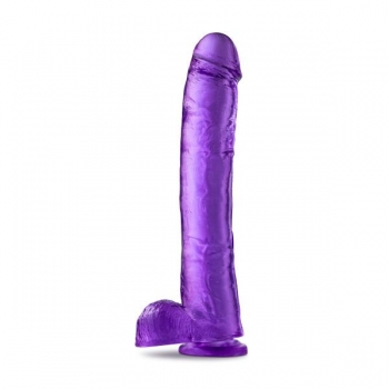 B Yours Plus Hefty N Hung Purple Dildo