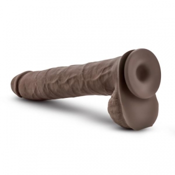 Au Naturel Daddy 14 inches Chocolate Brown Dual Density Dildo