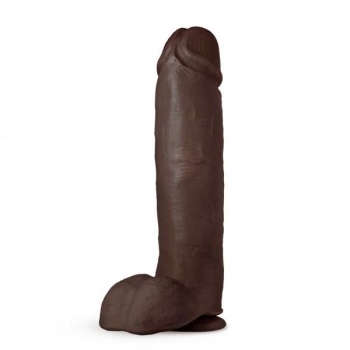 Au Naturel Huge 10in Dildo - Chocolate Skin Tone