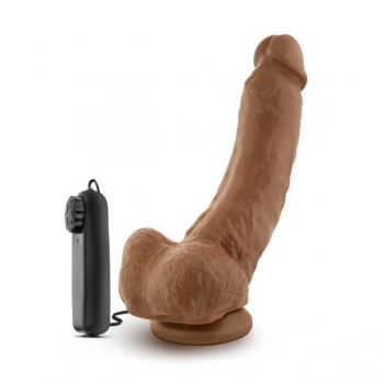 The Boxer 9 inches Vibrating Realistic Cock - Mocha Tan