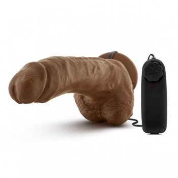 The Boxer 9 inches Vibrating Realistic Cock - Mocha Tan