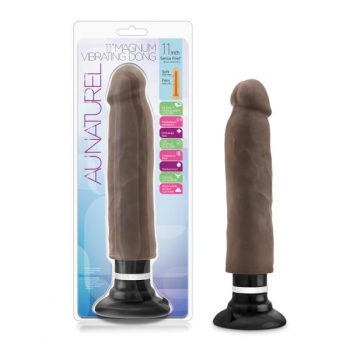 11 inches Sensa Feel Magnum Vibrating Dong Chocolate