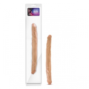 B Yours 14-Inch Double Dildo LatTan