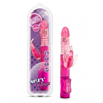 Butterfly Thruster Mini Rabbit Vibrator Pink