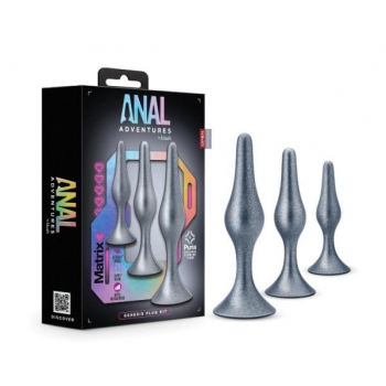 Anal Adventures Matrix Genesis Plug Kit - Stellar Silver