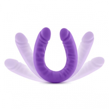 Ruse 18 Inches Silicone Slim Double Dong Purple