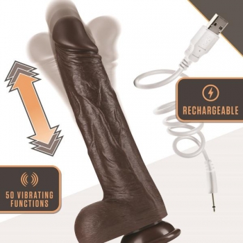 Dr. Skin Dr. Murphy 8in Dildo Thrusting Chocolate