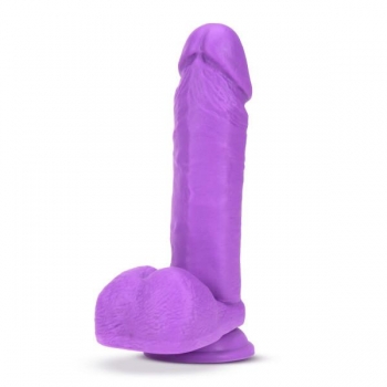 Neo 8 inches Dual Density Dildo - Neon Purple