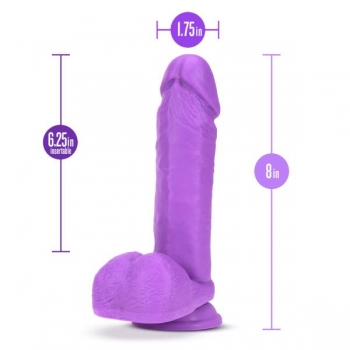 Neo 8 inches Dual Density Dildo - Neon Purple