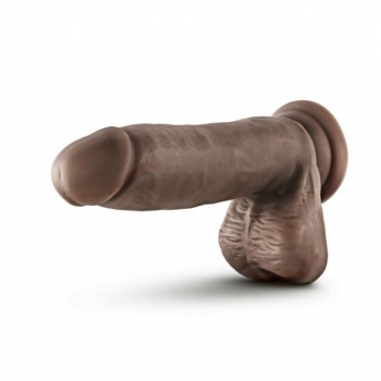 Dr. Skin Glide 7in Self Lubricating Dildo Chocolate