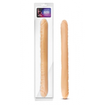 B Yours 18 inches Double Dildo Beige