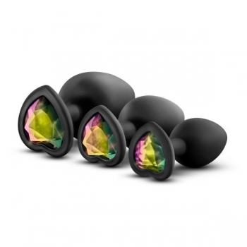 Bling Plugs Training Kit - Black with Rainbow Gems