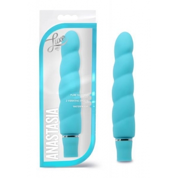 Anastasia Silicone 10 Speed Vibe - Aqua