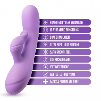 Blush Evelyn Purple Rabbit Vibrator