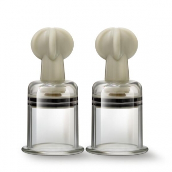 Temptasia Clit & Nipple Twist Suckers - Set of 2 Clear