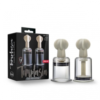 Temptasia Clit & Nipple Twist Suckers - Set of 2 Clear