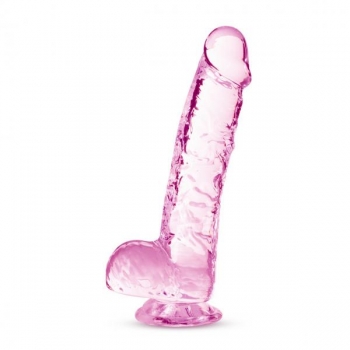 Naturally Yours 6in Rose Crystalline Dildo