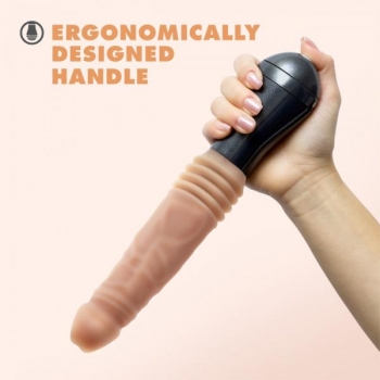 Dr. Skin Dr. Knight Thrusting Gyrating Vibrating Dildo - Beige