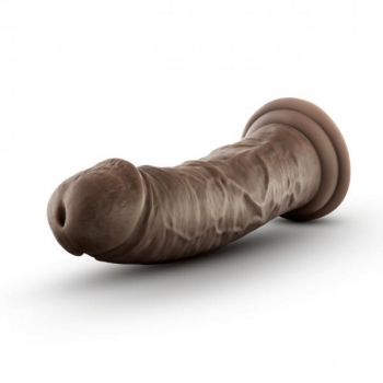 Dr. Skin Glide 8in Self Lubricating Dildo - Chocolate