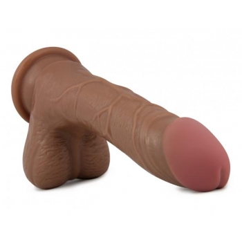 X5 Grinder Latin Realistic Dildo Brown