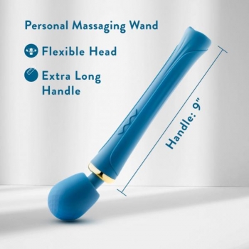 Blush Dianna Teal Massaging Wand with 20 Vibrating Patterns