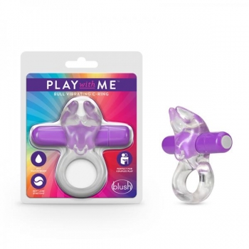 Play With Me Bull Vibrating C-Ring - Purple Pleasure