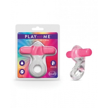 Play With Me Delight Vibrating C-ring in Pink