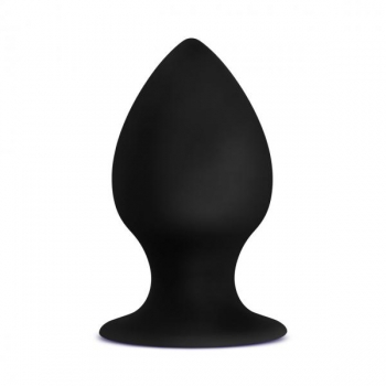 Anal Adventures Platinum Silicone Anal Stout Plug Medium Black