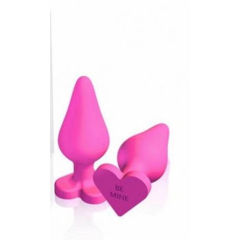 Naughty Candy Hearts Pink Butt Plug