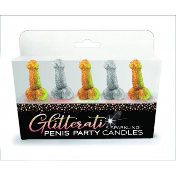 Glitterati Glitter Candles - 5 Piece Set