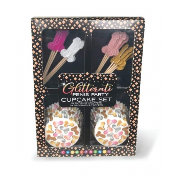 Glitterati Penis Party Cupcake Set