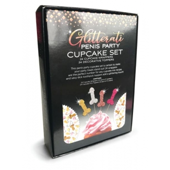 Glitterati Penis Party Cupcake Set