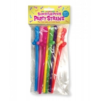 Super Fun Penis Multicolor Straws