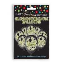 Happy Birthday Glow Balloons - Pack of 8