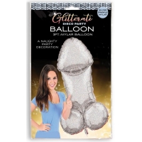 Glitterati Disco Penis Mylar Balloon