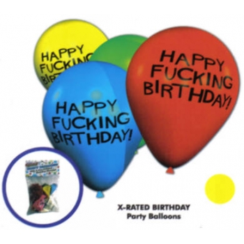 Happy Fucking Birthday Balloons - Pack of 8