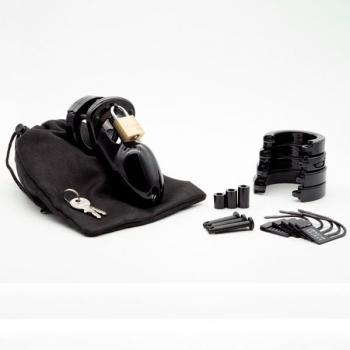 CB-3000 Black 3in Chastity Cage - Complete Kit