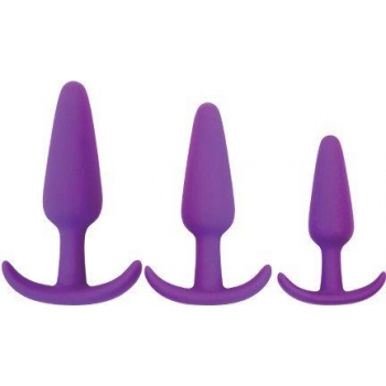 3-Piece Violet Anal Plug Training Set