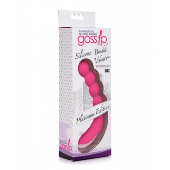 Gossip Silicone Beaded G-spot Rechargeable Vibrator Magenta