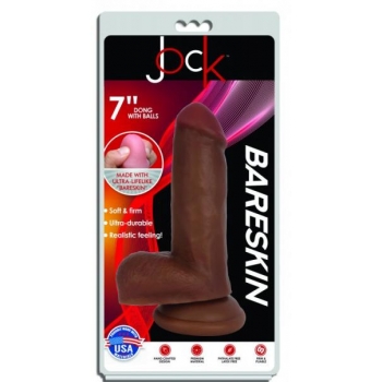 Jock Bareskin 7-inch Latte Dildo W/ Balls