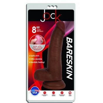 Jock Bareskin 8in Latte Dildo W/ Balls