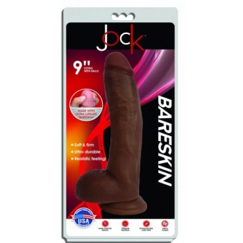 Jock Bareskin 9in Latte Dildo W/ Balls